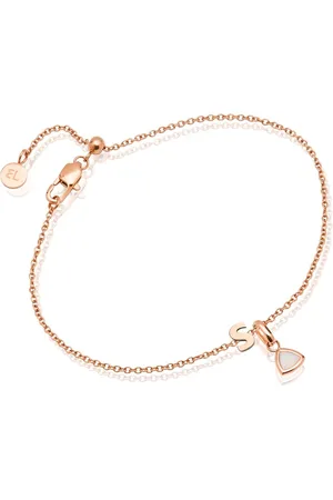 Abbott Lyon Birthstone & Little Luxe Letter Bracelet (Rose Gold)