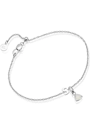 Abbott Lyon Birthstone & Little Luxe Letter Bracelet (Silver)