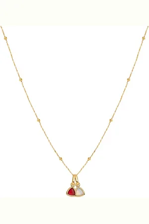 Abbott Lyon Droplet Birthstone Sphere Chain Necklace (Gold)