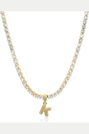 Abbott Lyon Bubble Initial Tennis Necklace (Gold)