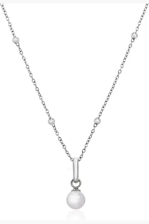 Abbott Lyon Mini Pearl Necklace (Silver)