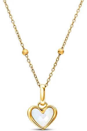Abbott Lyon White Quartz Heart Necklace (Gold)