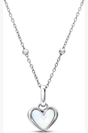 Abbott Lyon White Quartz Heart Necklace (Silver)