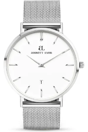 Abbott Lyon Silver Chain White Kensington 40 Watch