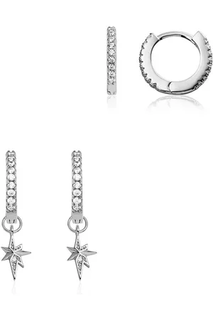 Abbott Lyon Sterling Silver Starburst Ear Set (Silver)