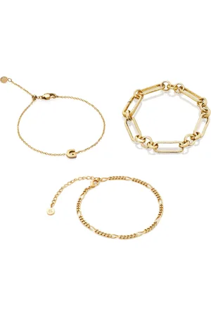 Abbott Lyon Figaro Chain Bracelet Set (Gold)