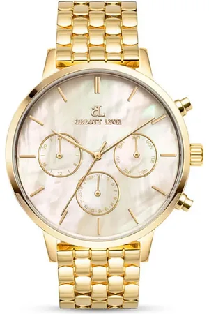Abbott Lyon Gold Pearl Link Nueva 40 Watch