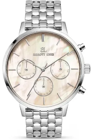 Abbott Lyon Silver Pearl Link Nueva 40 Watch