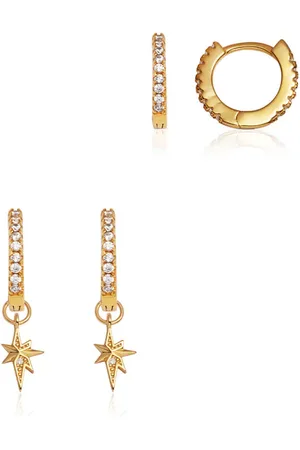 Abbott Lyon Sterling Silver Starburst Ear Set (Gold)