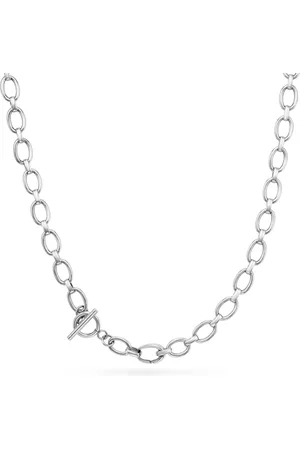 Abbott Lyon Oval Link Chain Necklace (Silver)