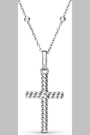 Abbott Lyon Entwine Cross Necklace (Silver)