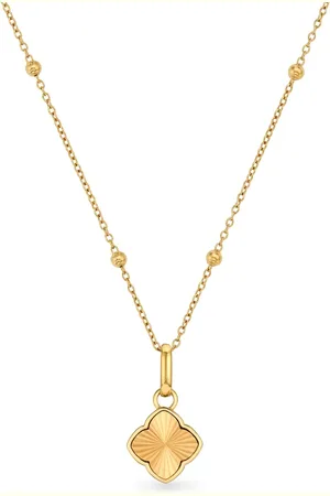 Abbott Lyon Textured Clover Necklace (Gold)