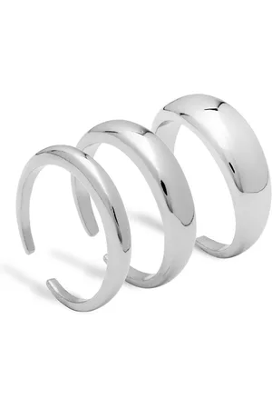 Abbott Lyon Domed Ring Stack (Silver)