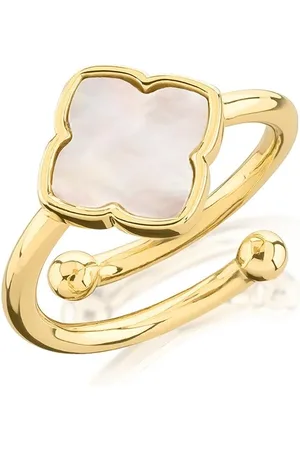Abbott Lyon Pearl Clover Ring (Gold)