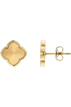 Abbott Lyon Textured Clover Stud Earrings (Gold)