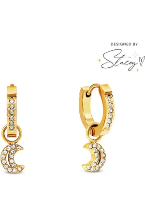 Abbott Lyon Moon and Back Moon Huggie Hoop Earrings (Gold)