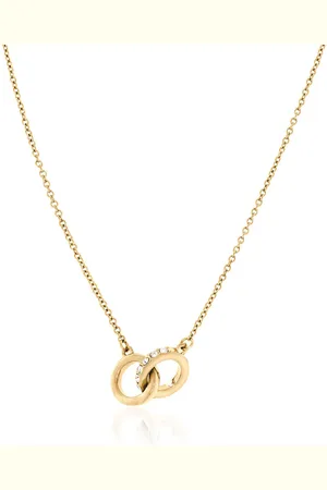 Abbott Lyon Interlinked Crystal Necklace (Gold)