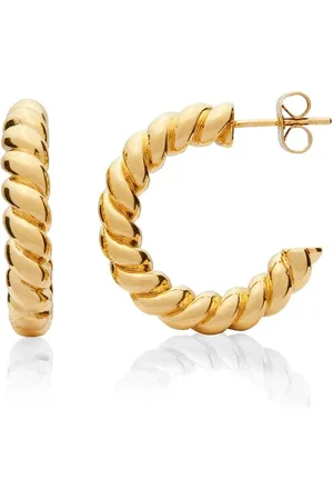 Abbott Lyon Large Twisted Hoops (Gold)