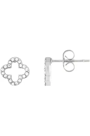 Abbott Lyon Crystal Clover Studs (Silver)