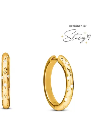 Abbott Lyon Moon and Back Hoop Earrings (Gold)