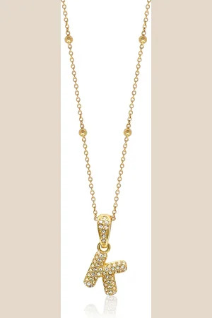 Abbott Lyon Bubble Initial Sphere Necklace (Gold)