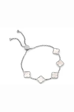 Abbott Lyon Multi Pearl Clover Bracelet (Silver)