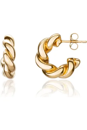 Abbott Lyon Twisted Huggie Hoop Earrings (Gold)