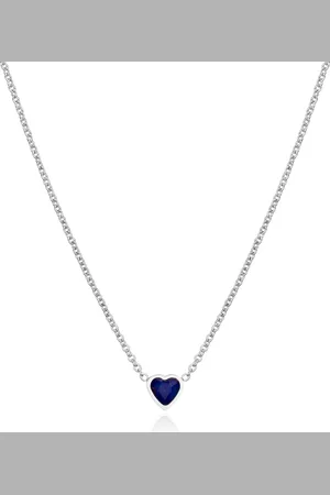 Abbott Lyon Mini Heart Birthstone Necklace (Silver)