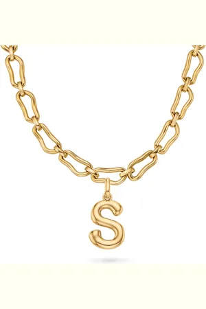 Abbott Lyon Molten Initial Necklace (Gold)
