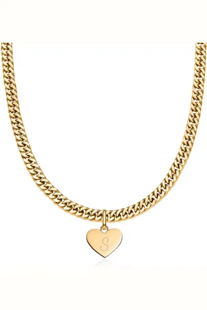 Abbott Lyon Heart Curb Chain Necklace (Gold)