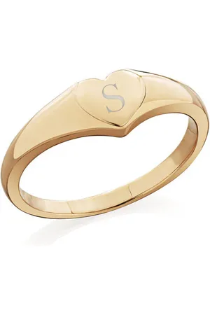 Abbott Lyon Small Heart Signet Ring (Gold)