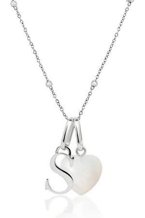 Abbott Lyon Personalised Initial & Birthstone Necklace (Silver)
