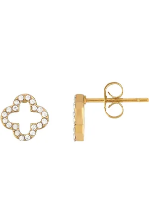 Abbott Lyon Crystal Clover Studs (Gold)