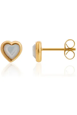 Abbott Lyon Mini Heart Birthstone Stud Earrings (Gold)