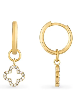 Abbott Lyon Clover Huggie Hoops (Gold)