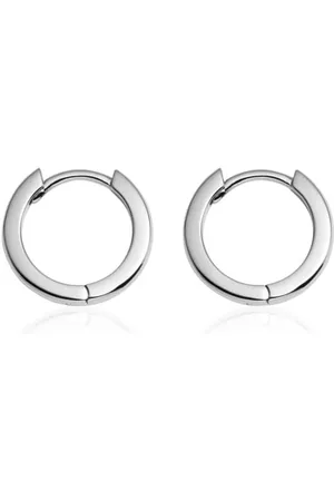 Abbott Lyon Sterling Silver Huggie Hoop Earrings (Silver)