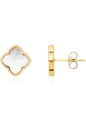 Abbott Lyon Pearl Clover Stud Earrings (Gold)