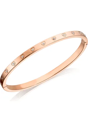 Abbott Lyon Crystal Heart Bangle (Rose Gold)