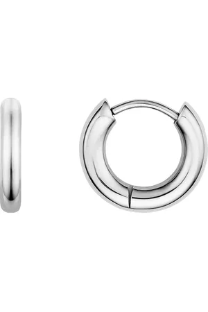 Abbott Lyon Mini Chunky Huggie Hoop Earrings (Silver)
