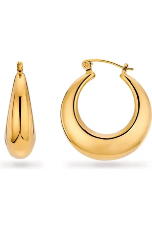 Abbott Lyon Statement Hoop Earrings (Gold)