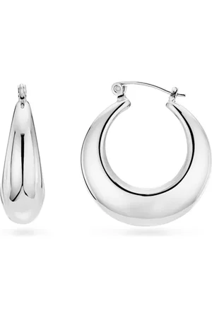 Abbott Lyon Statement Hoop Earrings (Silver)