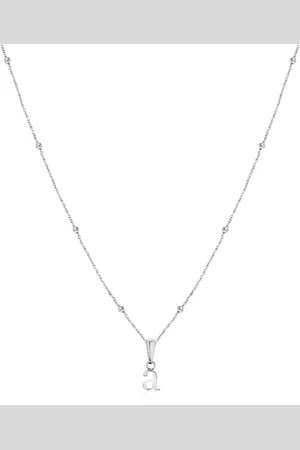 Abbott Lyon Lowercase Initial Sphere Chain Necklace (Silver)