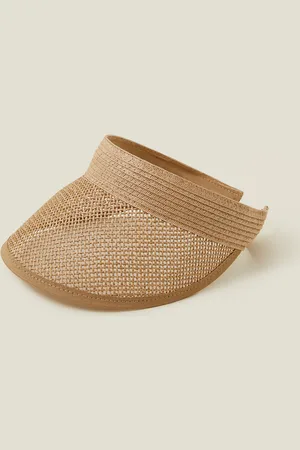 Accessorize Paper Woven Visor, Size: 57cm, Women