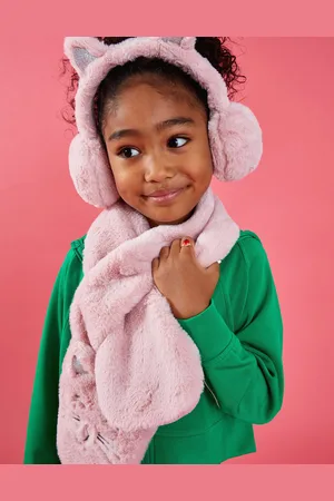 Accessorize Fluffy Faux Fur Cat Scarf, Size: 30cm, Girl