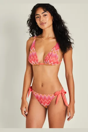 Accessorize Pink, Orange and Yellow Classic Crochet Pattern Bikini Bottom, Size: 20, Women