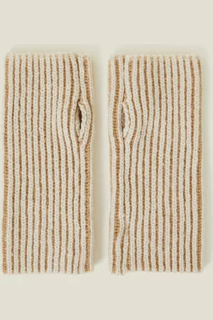 Accessorize Rib Knit Fingerless Gloves