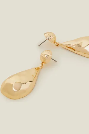 Accessorize Large Hammered Teardrop Earrings