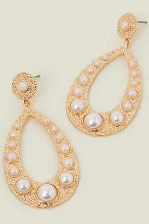 Accessorize Large Pearl Teardrop Earrings