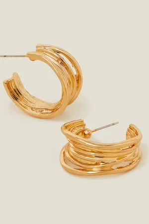 Accessorize Wavy Chunky Hoop Earrings