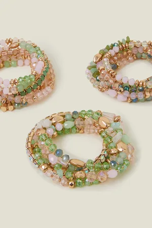 Accessorize Jewel Bead Stretch Bracelet Multipack